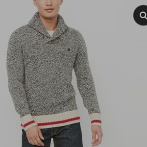 Roots Mens Cotton Cabin Anorak Rugged Pullover Outdoors Sweater Large